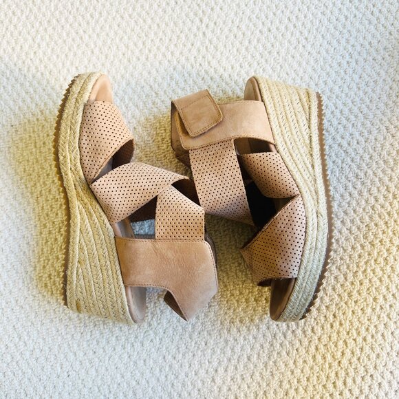 Eileen Fisher Willow Espadrille Wedge Sandals Women's Size 8.5 - Picture 3 of 5